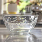 Rolf Glass School of Fish 9.25 inch Glass Bowl is crystal clear