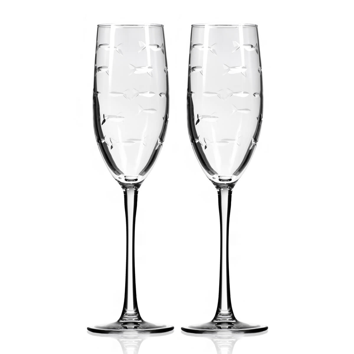 Rolf Glass School of Fish 8oz Champagne Flute