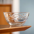 Rolf Glass School of Fish Small Round Glass Bowl is a great bowl for breakfast