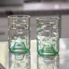 School of Fish Twice Around 12oz Antique Green Repurposed Tumbler by Rolf Glass