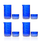 Rolf Glass School of Fish Twice Around Blue 13oz Pitcher and 2 Inch Mini Sipper Giftbox Set GB 4