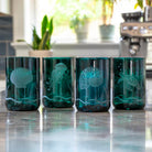 Scallop Shell Twice Around 12oz Teal Repurposed Tumbler by Rolf Glass