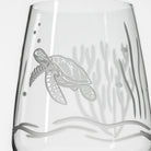 Sea Turtle 19.5oz All Purpose Wine Glass Detailed Sand Engraving by Rolf Glass