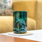 Sea Turtle Twice Around 12oz Teal Repurposed Tumbler by Rolf Glass