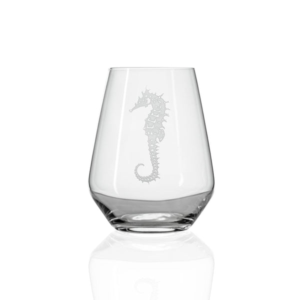 Rolf Glass Seahorse 18oz Stemless Wine Glass