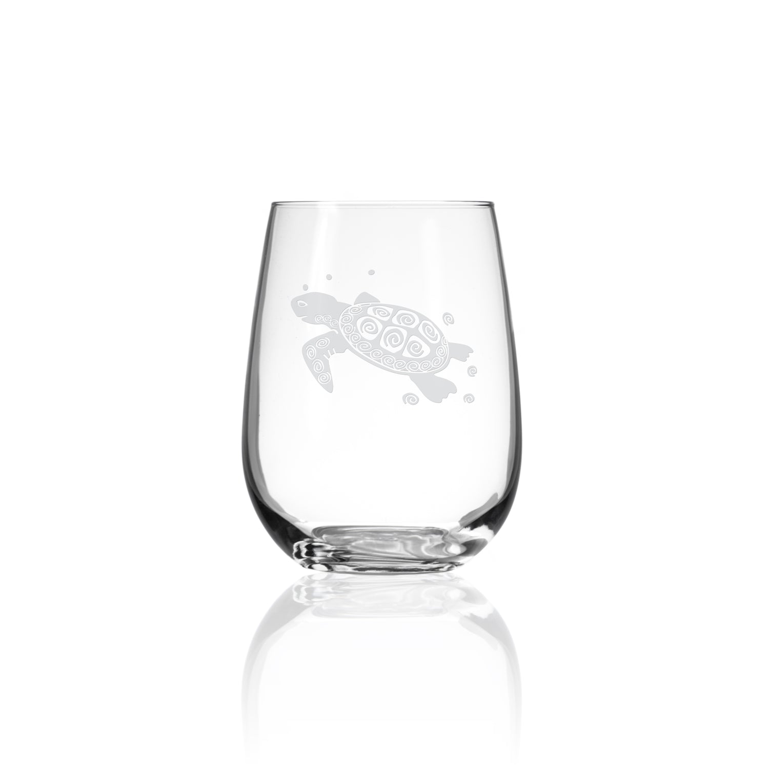Sea Turtle 17oz Stemless Wine Tumbler Glass | Set of 4