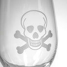 Rolf Glass Skull and Crossbones 17oz Stemless Wine Tumbler Glass