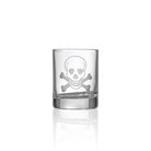Rolf Glass Skull and Crossbones 2.5 inch Candle Votive