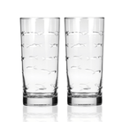 School of Fish Highball Cooler Glass Set of 2 by Rolf Glass
