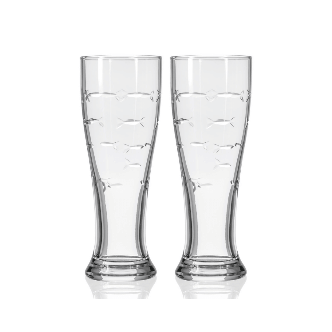 Rolf Glass School of Fish Beer Pilsner Set of 2