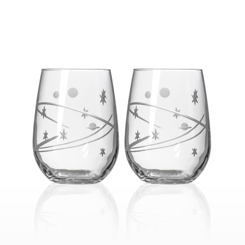 Rolf Glass Space 17oz Stemless Wine Glass set of 2