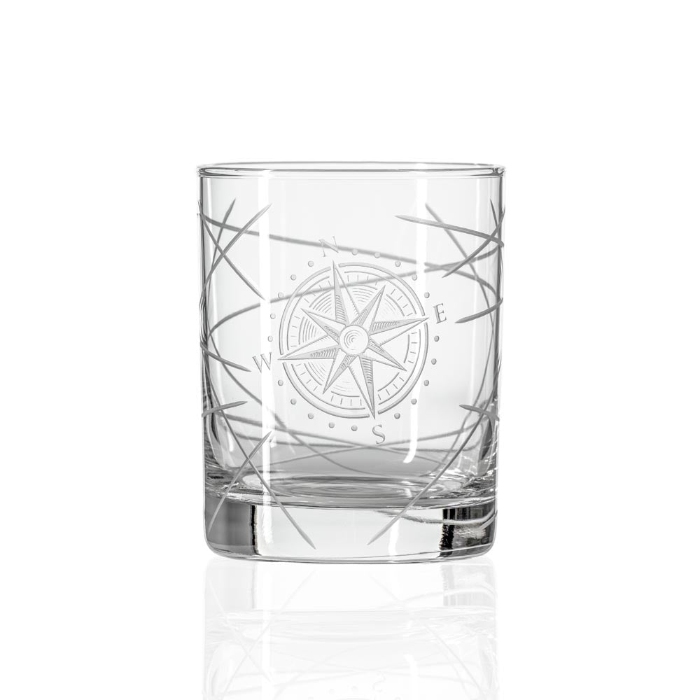 Compass Star Longitude 13oz Double Old Fashioned Whiskey Glass Set of 4 - Thumbnail 2
