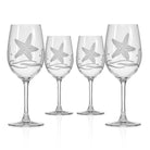 Rolf Glass Starfish 12oz White Wine Glass Set of 4