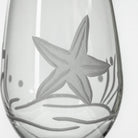 Rolf Glass Starfish 12oz White Wine Glass Detailed Engraving