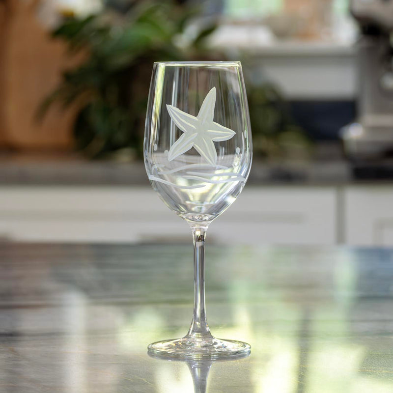 Rolf Glass Starfish 12oz White Wine Glass Empty