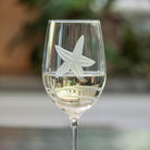 Rolf Glass Starfish 12oz White Wine Glass Close up