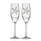 Rolf Glass Starfish 8oz Champagne Flute set of 2