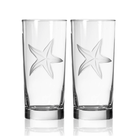Rolf Glass Starfish 15oz Highball Cooler Glass Set of 2
