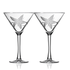 Rolf Glass Starfish Martini Cocktail Glass Set of 2
