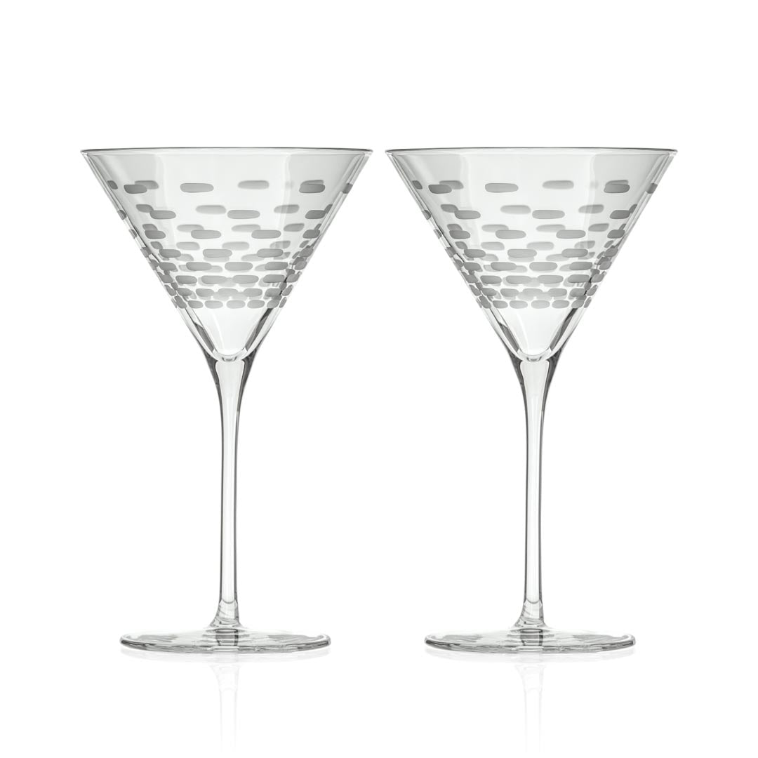 Rolf Glass Strata 10oz Martini Cocktail Glass set of 2