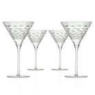 Rolf Glass Strata 10oz Martini Cocktail Glass set of 4