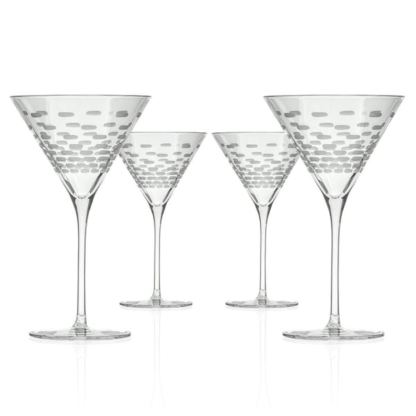 Rolf Glass Strata 10oz Martini Cocktail Glass set of 4