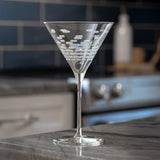 Rolf Glass Strata 10oz Martini Cocktail Glass empty in the kitchen