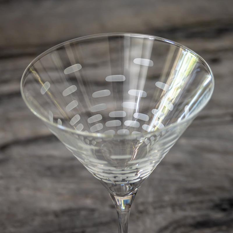 Rolf Glass Strata 10oz Martini Cocktail Glass looking in to the bowl