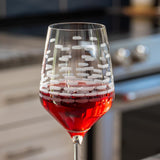 Rolf Glass Strata 18oz All Purpose Wine Glass with a nice red wine