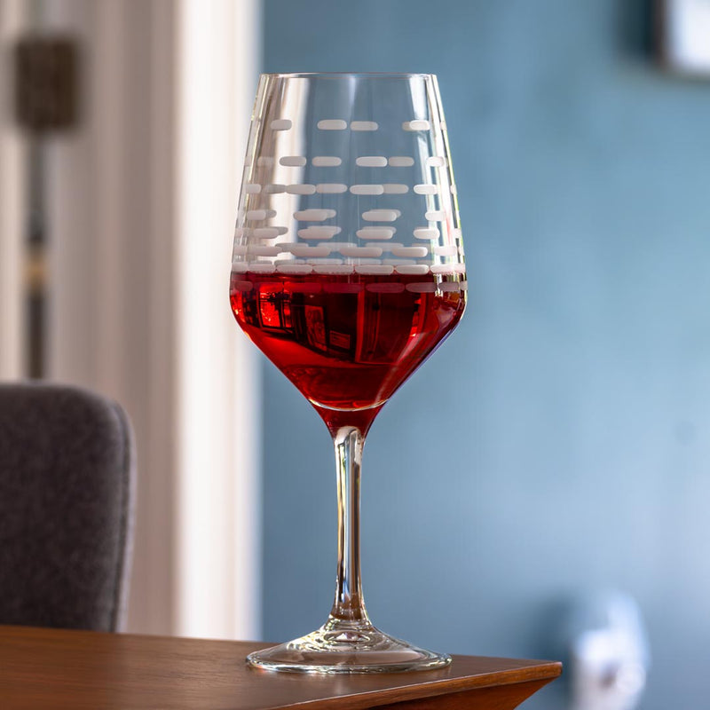 Rolf Glass Strata 18oz All Purpose Wine Glass with a nice red wine
