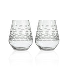 Rolf Glass Strata 18oz Stemless Wine Glass Set of 2