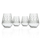 Rolf Glass Strata 18oz Stemless Wine Glass Set of 4