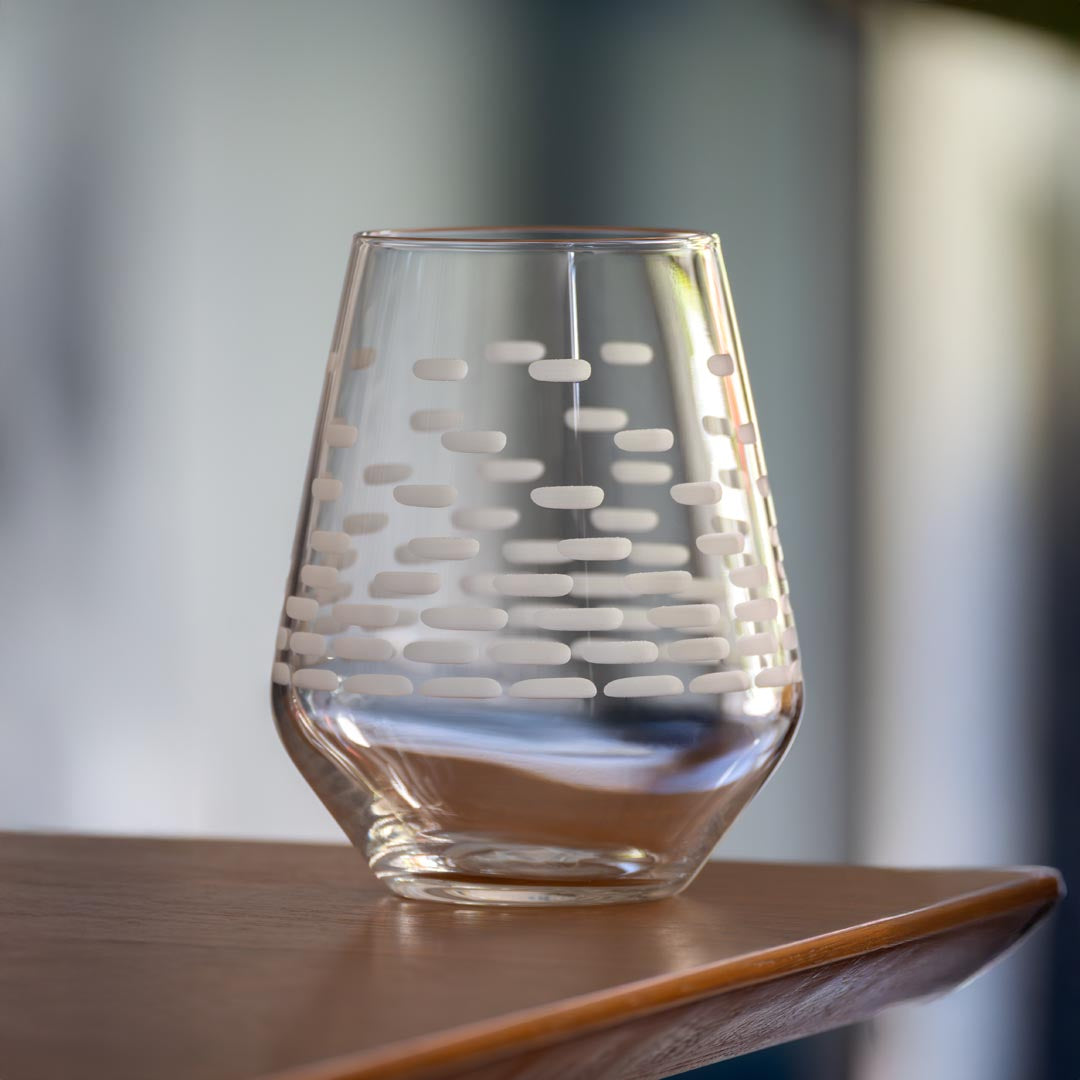 Rolf Glass Strata 18oz Stemless Wine Glass is great for the home bar