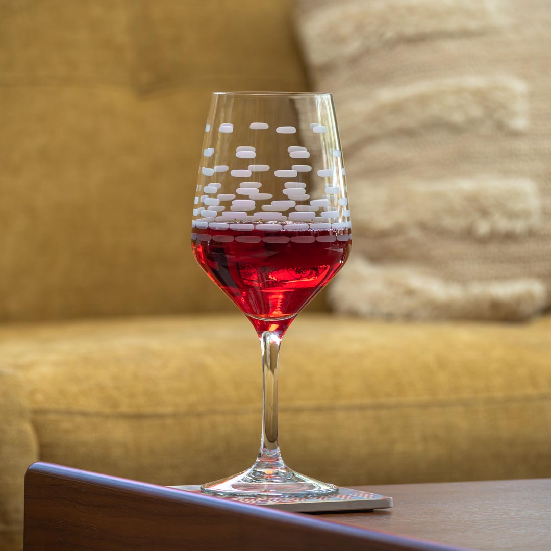 Rolf Glass Strata 19.5oz All Purpose Wine Glass with a nice red wine