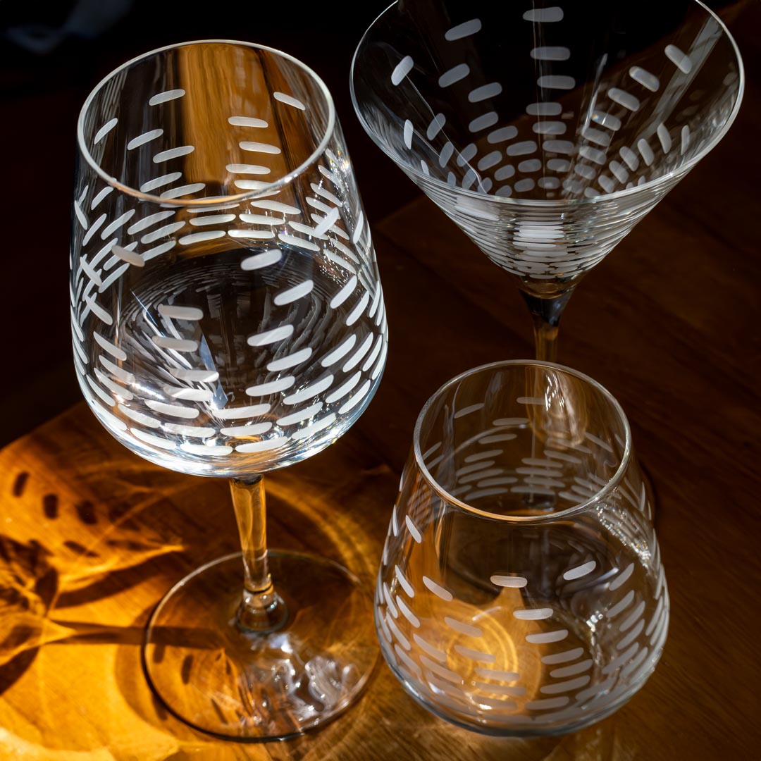 Rolf Glass Strata Glassware Collection in the Sunlight