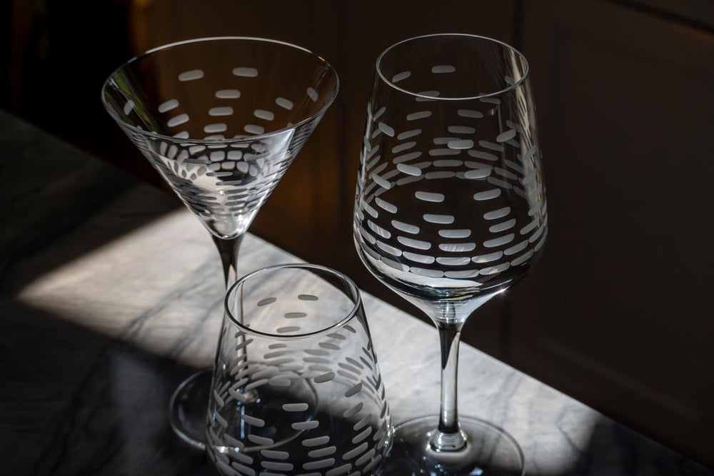 Rolf Glass Strata Glassware Collection in the Sunlight