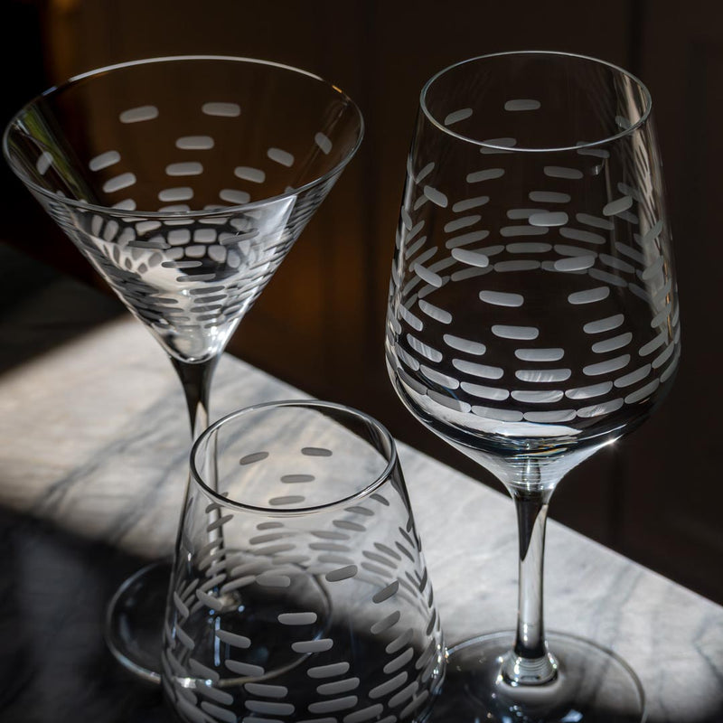 Rolf Glass Strata Glassware Collection in the Sunlight