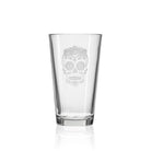 Sugar Skull 16oz Beer Pint Glass by Rolf Glass