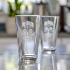 Sugar Skull 16oz Beer Pint Glass by Rolf Glass