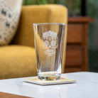 Sugar Skull 16oz Beer Pint Glass by Rolf Glass