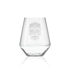Sugar Skull 18oz Stemless Wine Glass by Rolf Glass