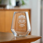Sugar Skull 18oz Stemless Wine Glass by Rolf Glass