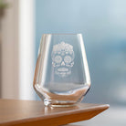 Sugar Skull 18oz Stemless Wine Glass by Rolf Glass