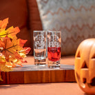 Enjoy a shot at your Halloween party using the Rolf Glass Sugar Skull 2.5oz Cordial Shot Glass. 
