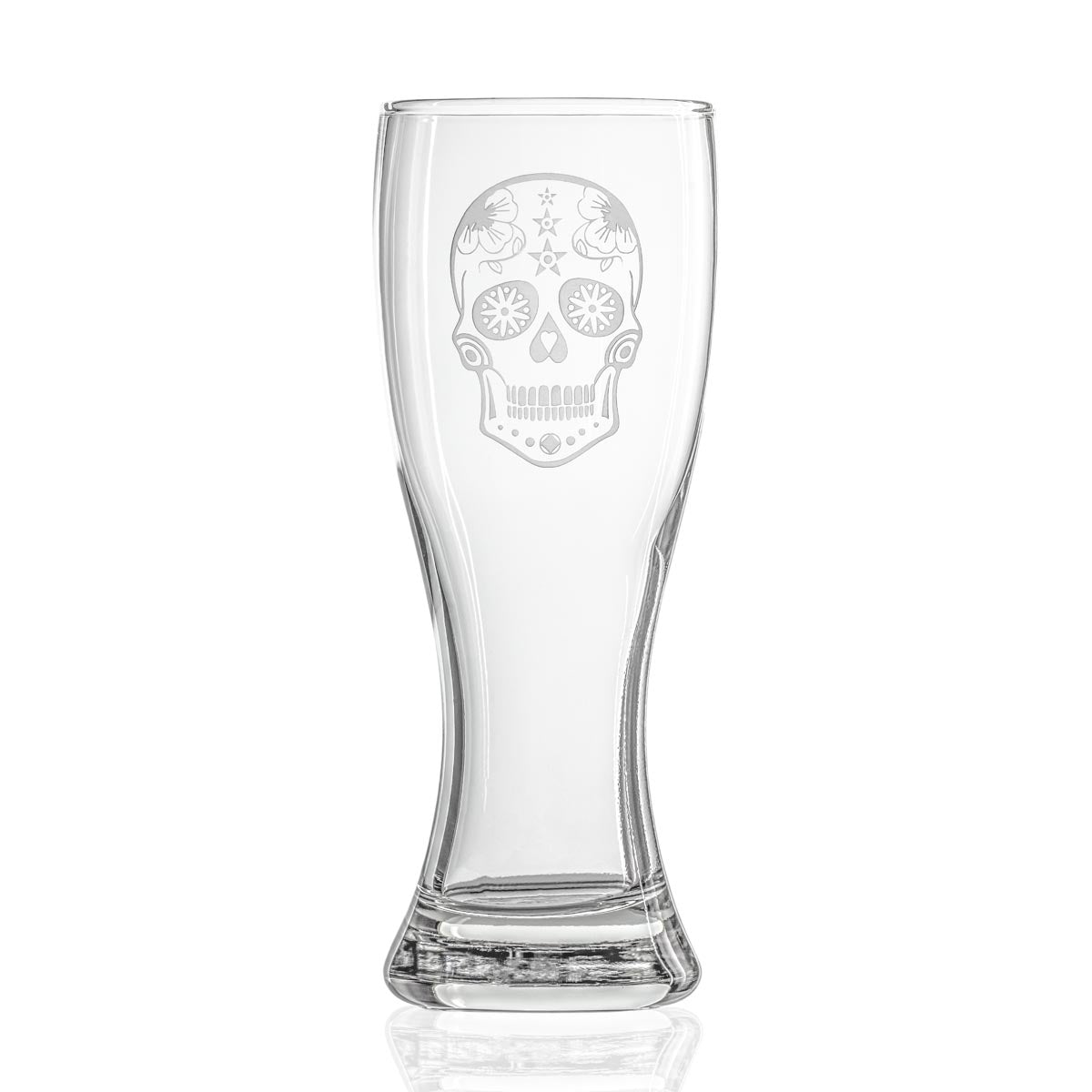Sugar Skull 20oz Large Beer Pilsner Glass | Set of 4 - Thumbnail 2