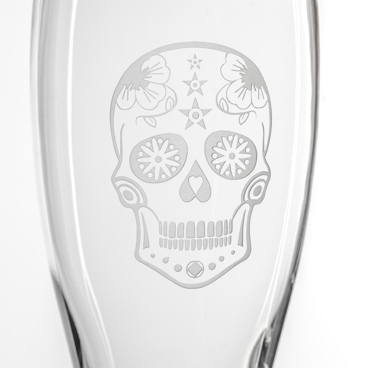 Sugar Skull 20oz Large Beer Pilsner Glass | Set of 4 - Thumbnail 5