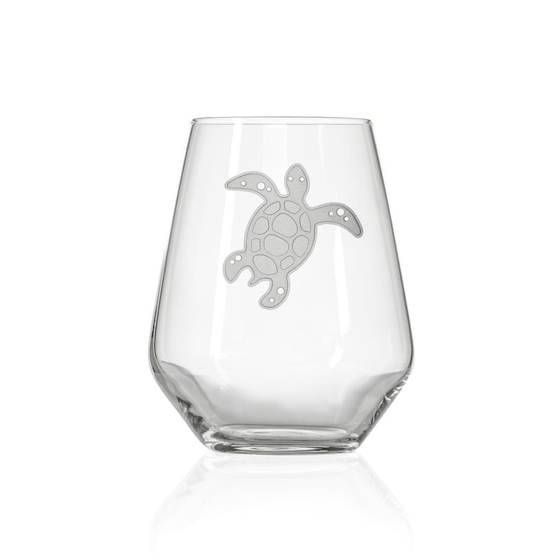 Rolf Glass Turtle 18oz Stemless Wine Glass