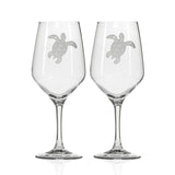 Rolf Glass Turtle 19.75oz All Purpose Wine Glass set of 2