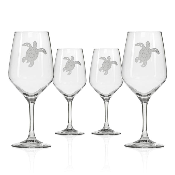 Rolf Glass Turtle 19.75oz All Purpose Wine Glass set of 4