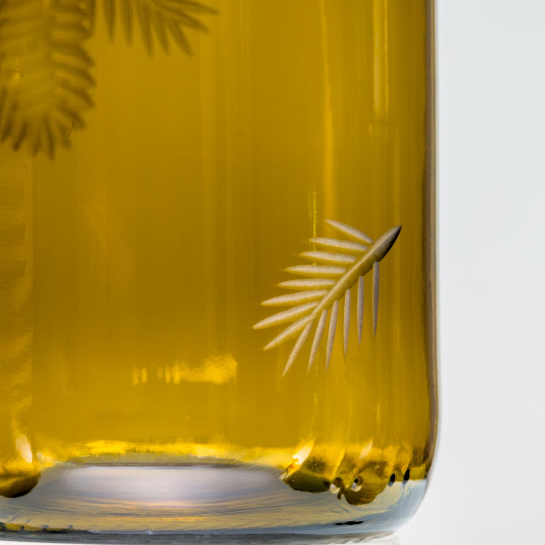 Twice Around Repurposed 12oz Amber Woodland Pine Tumbler by Rolf Glass